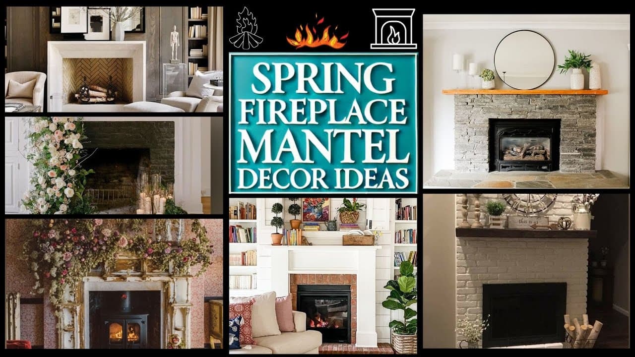 Farmhouse DIY Spring Fireplace Mantel Decoration Ideas for 2026