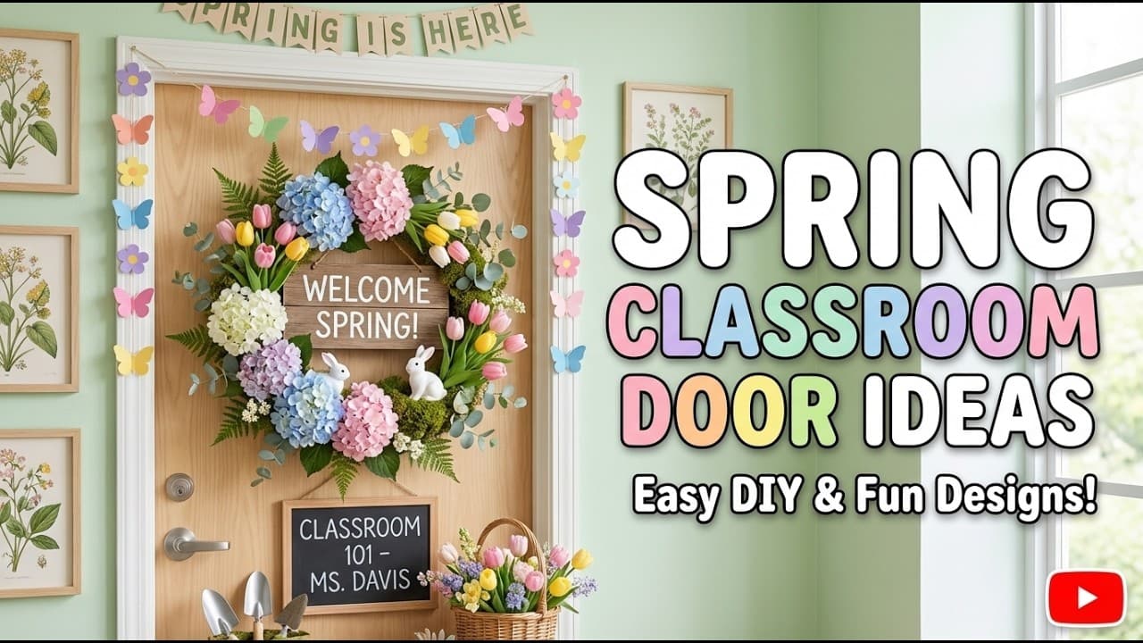 Spring Classroom Door Ideas with a Fresh Garden Theme