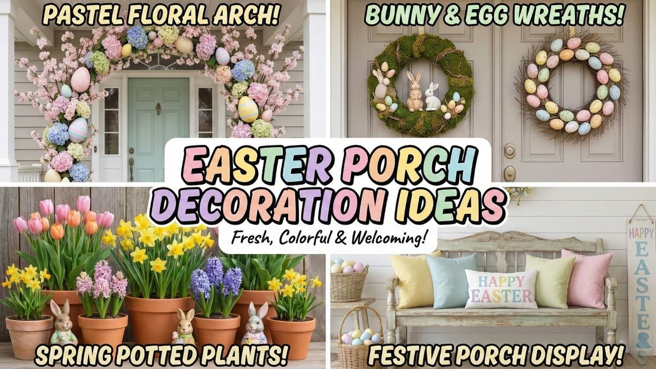 Easter Porch Decoration Ideas to Transform Your Spring Front Door