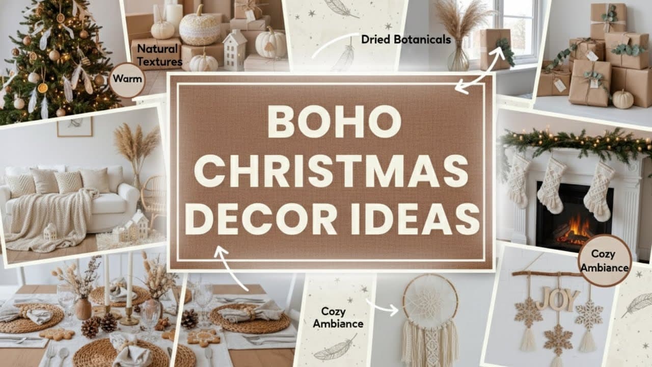 Boho Christmas Decorations Ideas for a Cozy Holiday Home