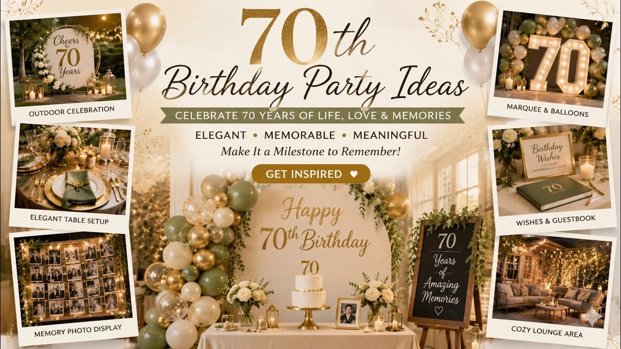 70th Birthday Party Ideas to Create an Unforgettable Milestone