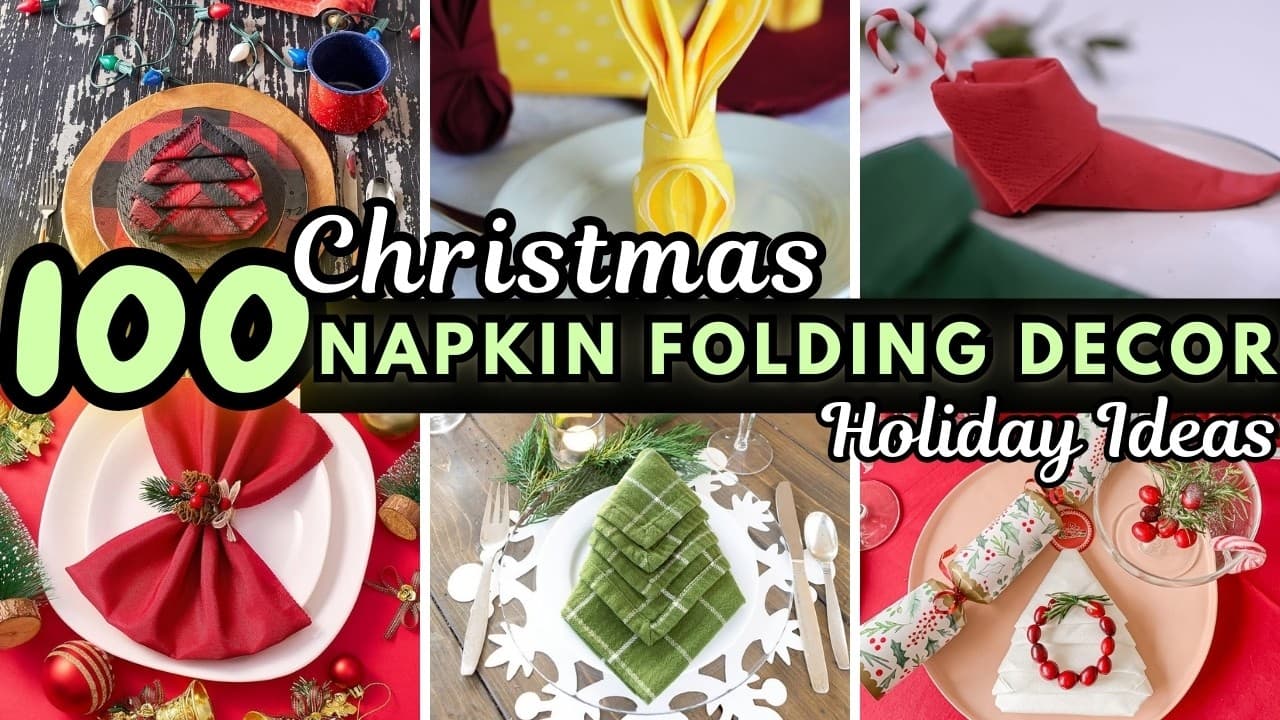 Festive Christmas Napkin Folding Ideas for a Holiday Craft Table