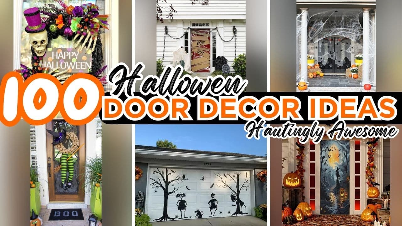 Best Halloween Door Decorations Ideas DIY Front Door Transforms