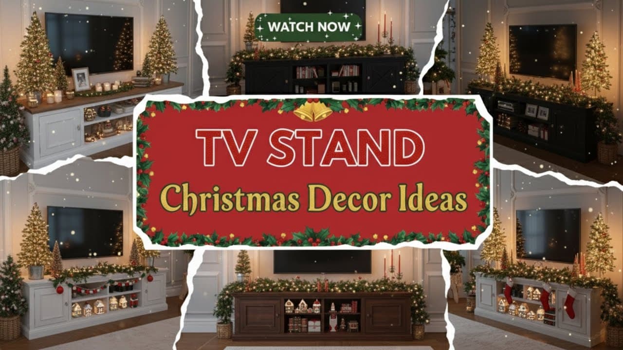 Cozy TV Stand Christmas Decor Ideas to Transform Your Living Room
