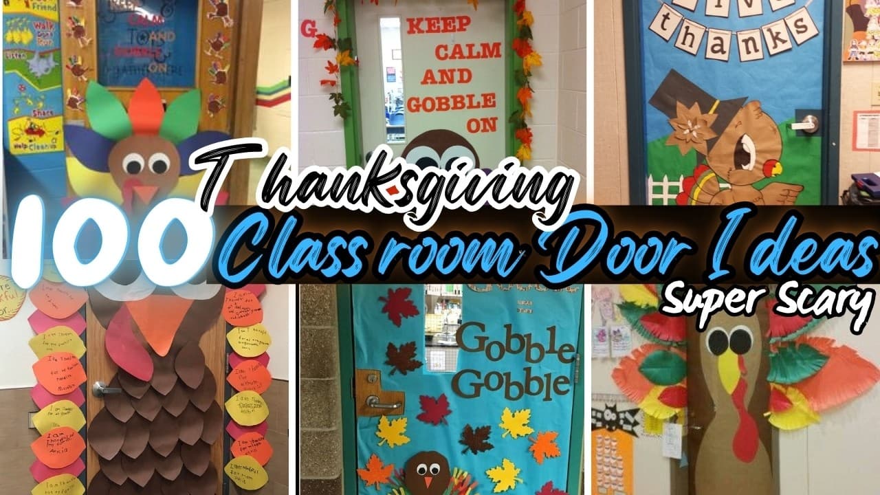 Festive Thanksgiving Classroom Door Decorations to DIY This Holiday