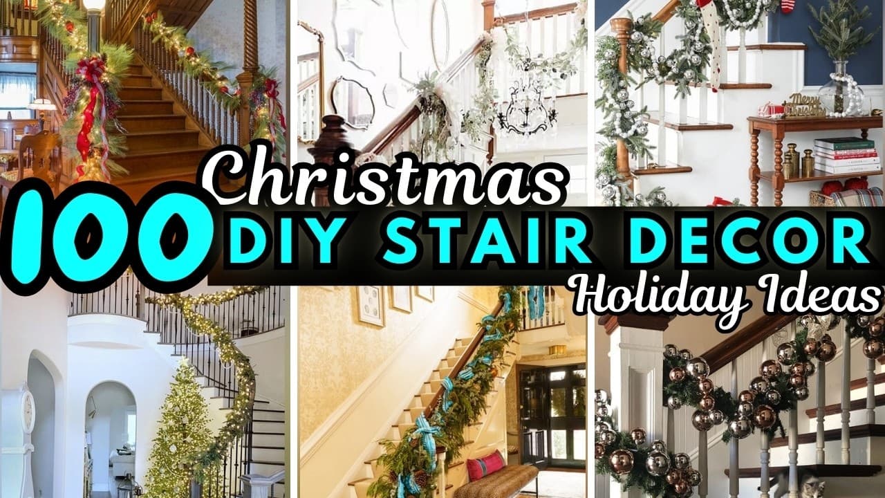 Fantastic DIY Christmas Stair Decoration Ideas for a Festive Handrail