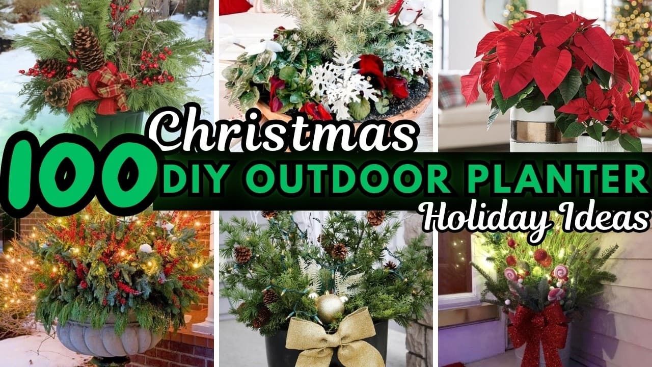 Creative Evergreen DIY Outdoor Christmas Planter Ideas That Wow