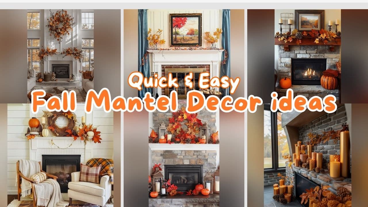 Cozy Fall Fireplace Mantel Decorating Ideas for Easy Autumn Style