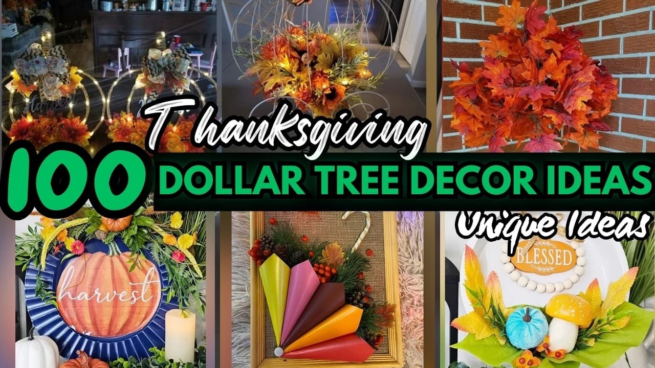 DIY Dollar Tree Thanksgiving Decoration Ideas That Wow Guests