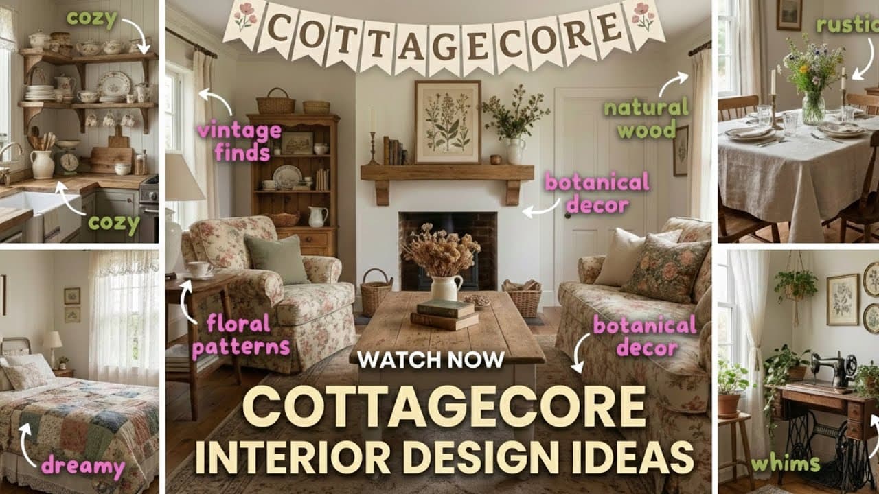 Cottagecore Interior Design Ideas for a Cozy, Whimsical Home