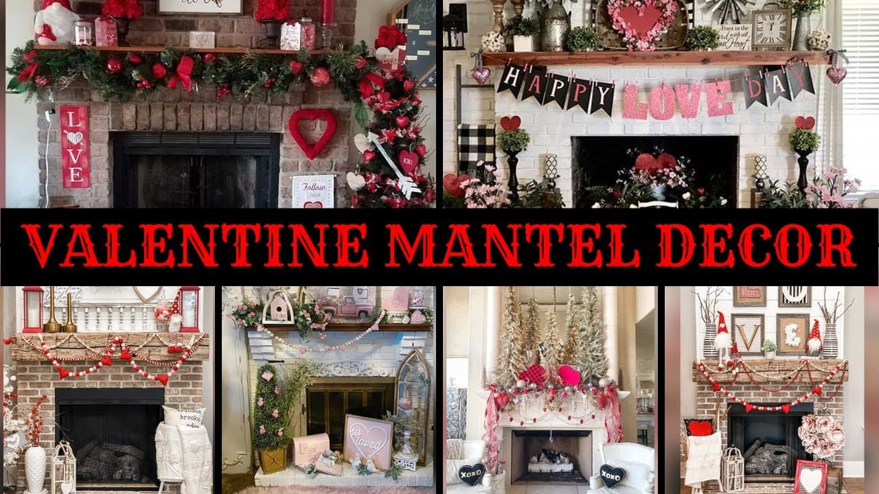 Heartful Valentine Mantel Decoration Ideas to Transform Your Fireplace