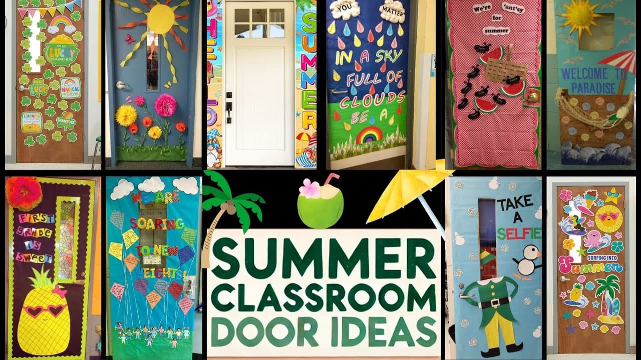 Cute Summer Classroom Door Ideas for Preschool Decor