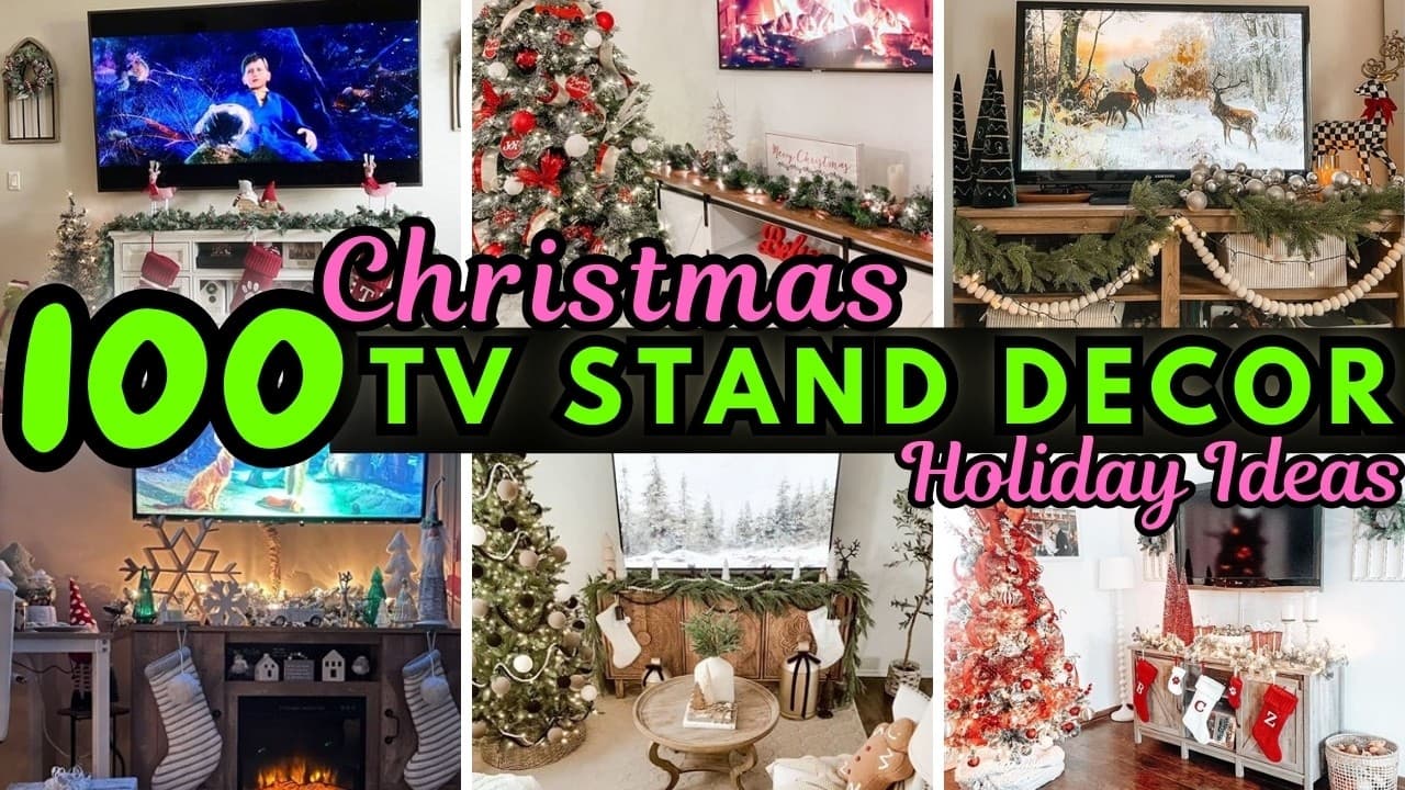 Stunning TV Stand Christmas Decor Ideas That Wow Every Guest