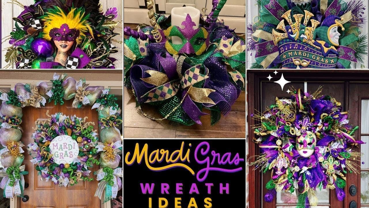 100 Easy DIY Mardi Gras Wreath Ideas for a Festive Front Door