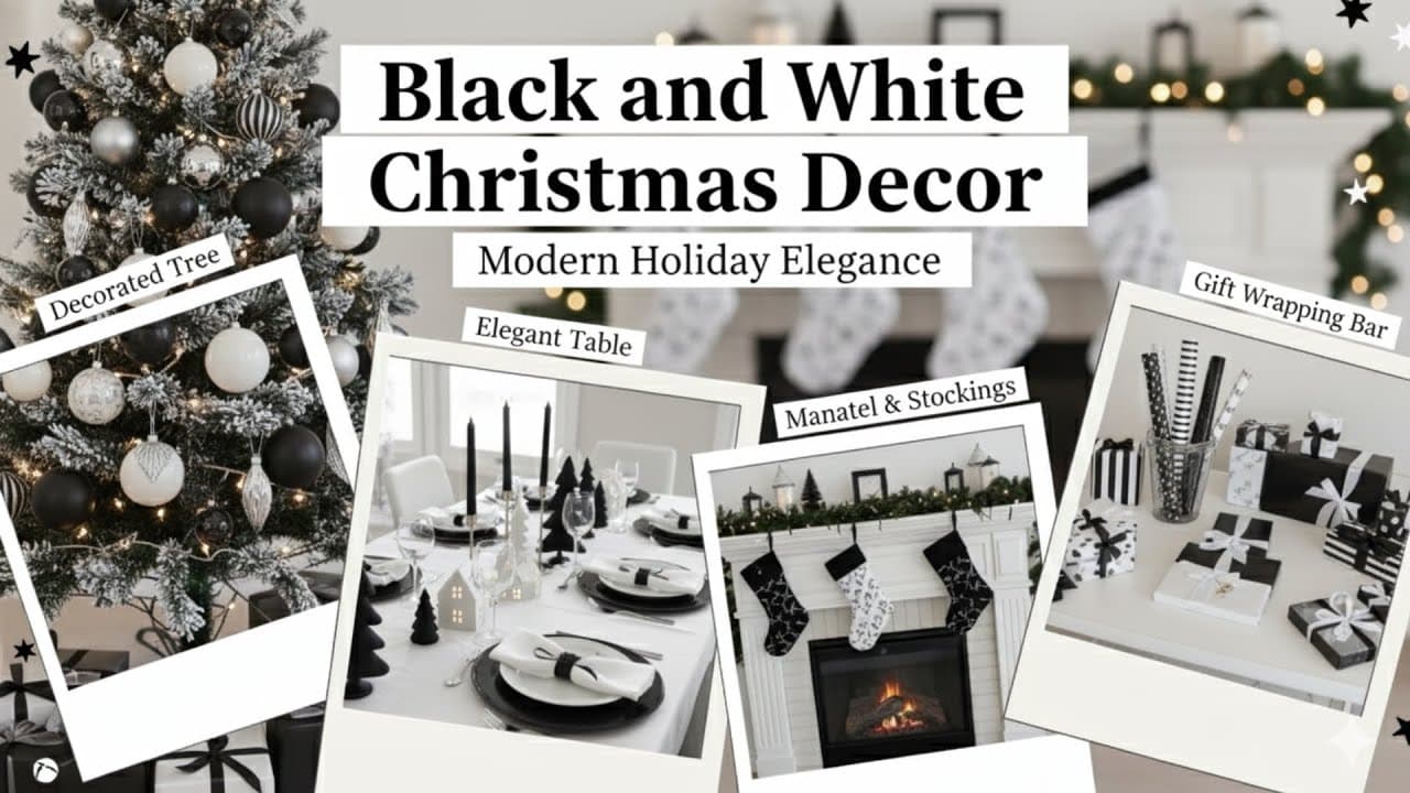 Black and White Christmas Decor Ideas for a Modern Holiday Home